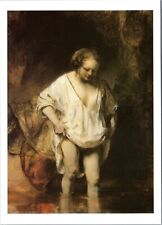 Postcard Art - Rembrandt - A Woman bathing in a Stream picture