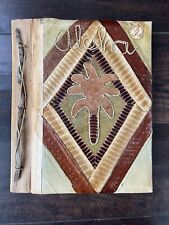 Vintage Handcrafted Photo Album Scrapbook Natural Materials Aloha Hawaii Leaves picture