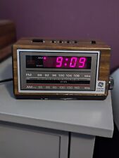 Vintage GE General Electric Alarm Clock Woodgrain Model 7-4601A TESTED 👍 picture