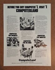 Old Vintage HighTech Home PC - Computerland - 1979 Art AD picture