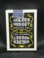 Vintage SEALED Golden Nugget Gambling Hall Playing Cards BLACK DECK Las Vegas picture