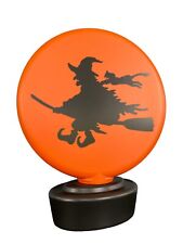 Halloween Flying Witch With Cat Blow Mold Table Version 19 Inches Orange picture