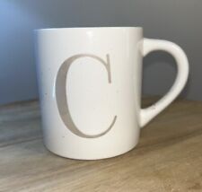Threshold Stoneware Letter C Coffee Tea Mug Cup Initial Monogram Speckled picture