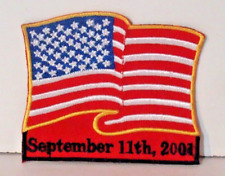911 SEPTEMBER 11TH 2001 EMBROIDERED  IRON ON PATCH 3 X 2&1/2  inch picture