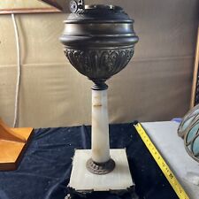 Antique B & H 1800's large 18” brass Onyx  Converted Font Base Tank Project picture