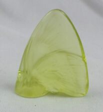 Lalique France Crystal Yellow Resting Butterfly Figurine / Sculpture ~ Signed picture