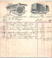 Ephemera BILLHEAD RECEIPT Demmler Brothers 11/14 1893 Pittsburgh PA Tinners Sup picture