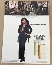 Virginia Slims ad 1973 vintage orgl art print 1970s woman suit history Davenport picture