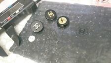 Vintage Chanel Button Single ( ONE) black resin/ metal France picture