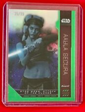 2023 Topps Finest Star Wars Aayla Secura Green Refractor #'d 35/99 picture