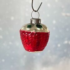 Vintage Mercury Glass Flower Cup Cake Christmas Ornament Germany MINI picture