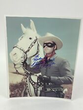 The Lone Ranger Clayton Moore Hand SIGNED Color &x10 Photograph picture