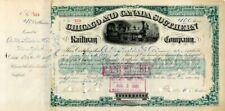 Chicago and Canada Southern Railway Co. signed by Cornelius Vanderbilt II - Auto picture