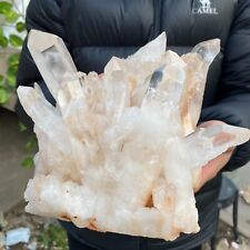 8lb Large Natural Clear White Quartz Crystal Cluster Rough Healing Specimen picture