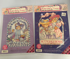 Lot of 2 Plaid Consuella Molton Iron On Transfers Bears Pocket Full of Dreams  picture