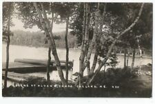 Oakland, ME Maine old RPPC Postcard, Alden's Camps Scene picture