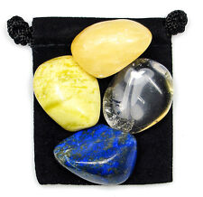 SPIRITUAL JOURNEY Tumbled Crystal Healing Set = 4 Stones + Pouch + Card picture