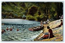 1909 Bathing Scene On The Russian River Monterey California CA Antique Postcard picture
