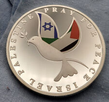Israel Palestine Silver Coin Peace War Dove West Bank Jerusalem Bird Military UK picture