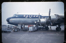 sl72  Original slide 1950's Red Kodachrome United Airlines boeing 737 381a picture