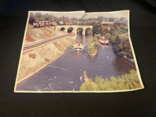 RARE 14x11 1969 Disneyland Casey Jr Circus Train & Storybook Canal Boats Kodak picture