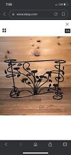 Retired/Vintage Partylite Black Wrought Iron Hearthside Leaf Candle Trellis  picture