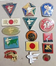 LOT OF 15 VINTAGE KARATE LAPEL PINS Various Dates Ranging 1987 To 1993  picture