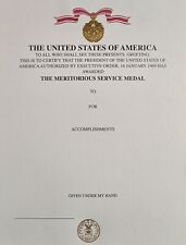 Meritorious Service Medal Citation - Blank US Air Force Version picture