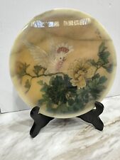 Cockatoo Decorative Marble Plate Boho MCM Vintage picture