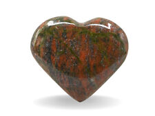 Unakite Crystal Heart Palm Stone picture