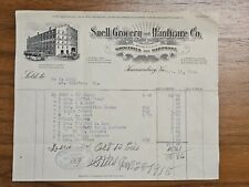 Antique 1914 Snell Grocery And Hardware Co. Harrisonburg Virginia VA Bill picture