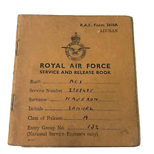 Royal Air Force Service and Release Book Named Airman 1st Class 1950 picture