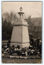 c1940's Flowers in Crosby War Memorial Liverpool England RPPC Photo Postcard picture