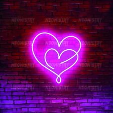 Hearts Neon Light - Silicon Neon Strip on Acrylic Base | Romantic Décor picture