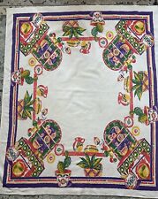 Vintage Printed Tablecloth Southwest Mexico 53x45  picture