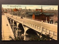 Postcard Harrisburg PA c1913 - New Mulberry Street Bridge - Old Cars picture