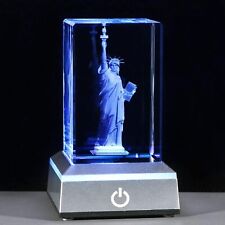 3D Crystal Statue of Liberty Figurine Decor, Laser Etched Statue of Liberty picture