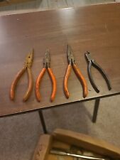 4 Vintage Utica Tools Short Nose BELL SYSTEM Telephone Precision Pliers Snips picture