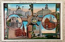 Vintage Postcard Boston Massachusetts Multi View The Hub Points Of Interest picture