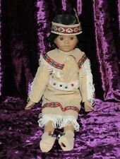 JC Penny Vintage Native American Squaw Doll 16 inches tall Porcelain picture