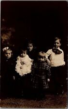 c1910 KREUTZFELD FAMILY 5 CUTE CHILDREN CYKO REAL PHOTO RPPC POSTCARD 34-135 picture