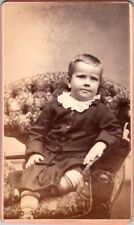 Handsome Little Boy in Chair, c1870s, CDV Photo, #1957 picture