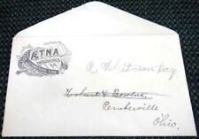 antique victorian AETNA INSURANCE CO. ENVELOPE/COVER hartford ct picture