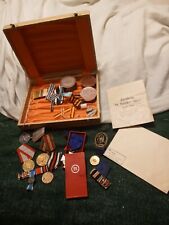 german ww1 items in old case,medals ribbons etc picture