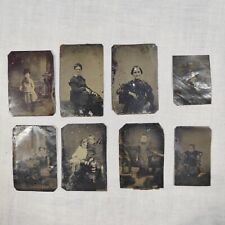 8 Vintage 1900’s Tin Type Photos 2x4