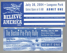 2004 John Kerry Presidential campaign Boston Langone Park Rally tickets lot picture
