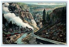 c1910's Eagle River Canon CO, On The D. & R. G. R. R. Railroad Train Postcard picture