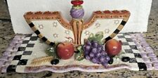 Vintage Ceramic Star of David Hanukah Menorah Judaica - AppleTree Designs picture