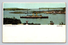 Steamship in Queenstown Harbour County Cork Ireland Postcard picture