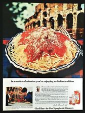 Chef Boy Ar Dee spaghetti ad vintage 1964 Rome Colosseum original advertisement picture